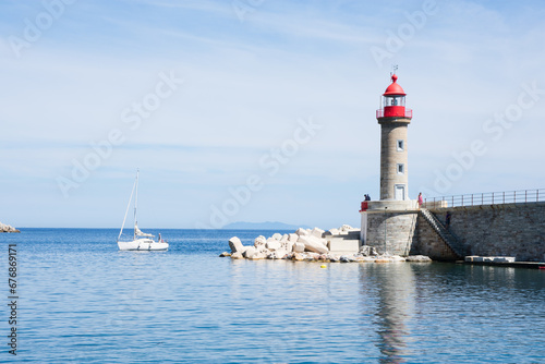 Lighthouse on the coast of Bastia, Corsica