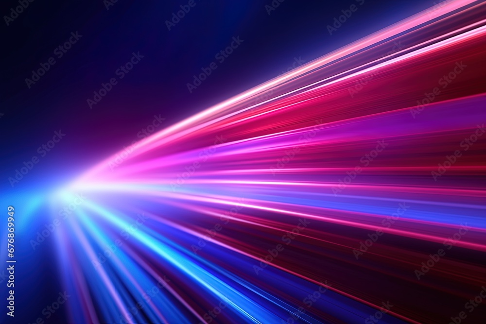 Abstract background with glowing lines in blue and pink colors.