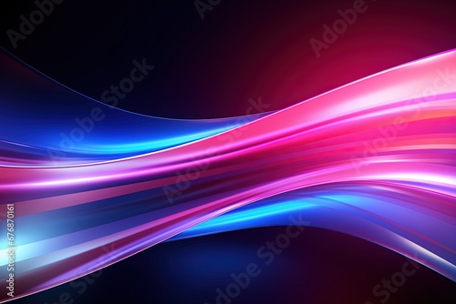 Abstract background with glowing lines in blue and pink colors.