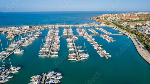 Aerial View of Marina di Ragusa, Sicily, Italy, Europe