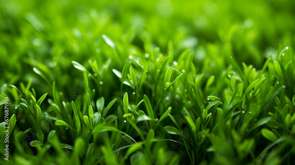 Green Plants and Fresh Grass Closeup: Nature's Vibrant Background Green Plants and Fresh Grass Closeup: Nature's Vibrant Background