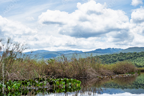 Canoe tour on the Pantanal Marimbus in Andarai, Bahia, Brazil, Chapada Diamantina photo