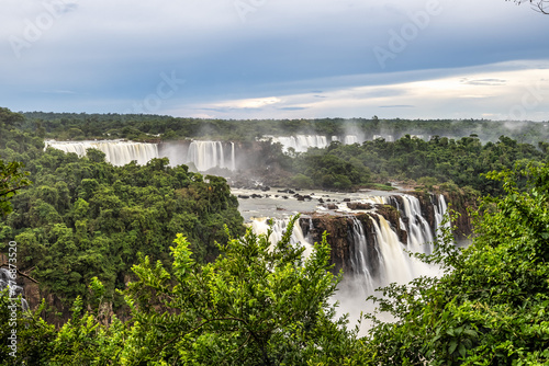 Iguazu Falls  the largest series of waterfalls of the world  located at the Brazilian and Argentinian border