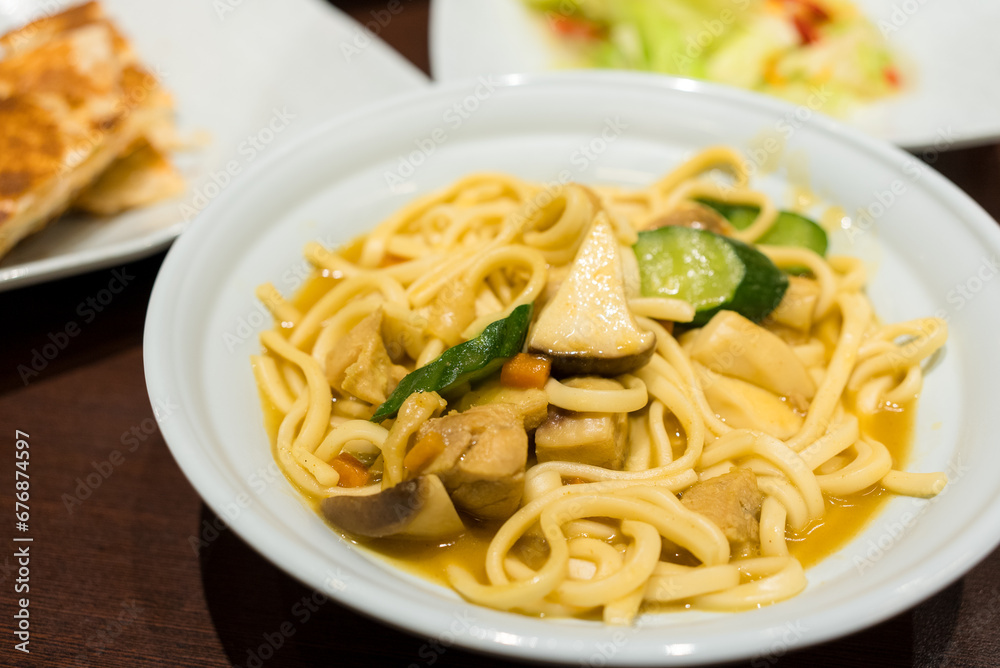 Vegetable noodles food soup bowl