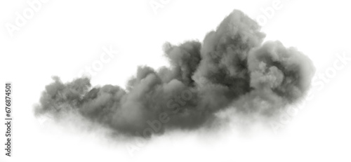 Cutout overcast clouds floating on transparent backgrounds 3d rendering png