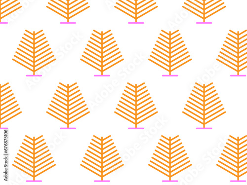 Abstract pattern with stylized pine trees.