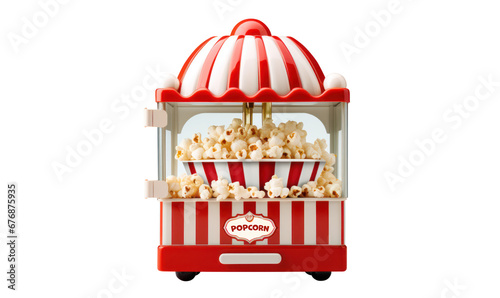 stand avec machine    popcorn isol  e sur fond transparent