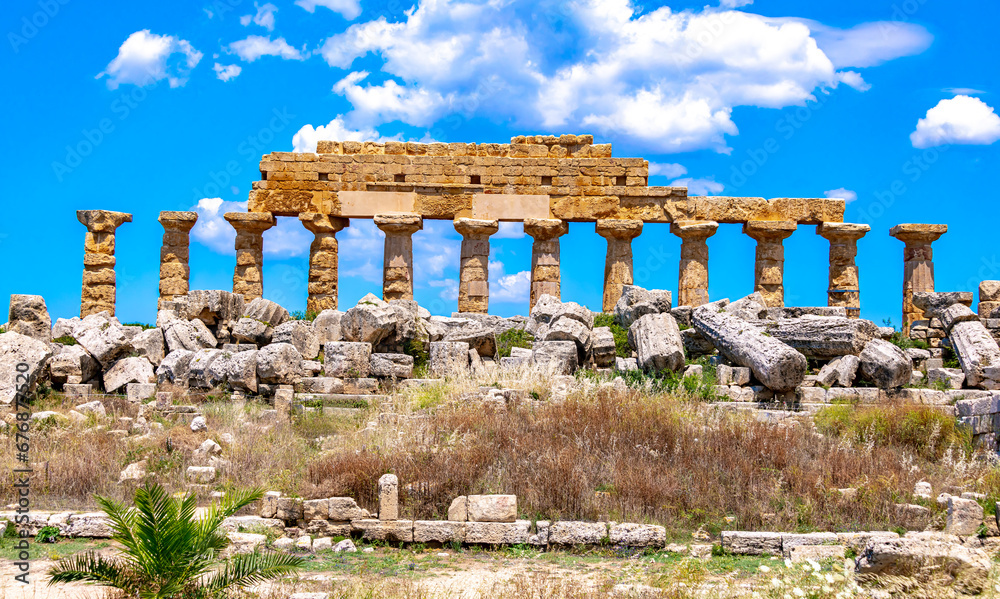 Fototapeta premium The Temple C at Selinunte. Sicily in Italy