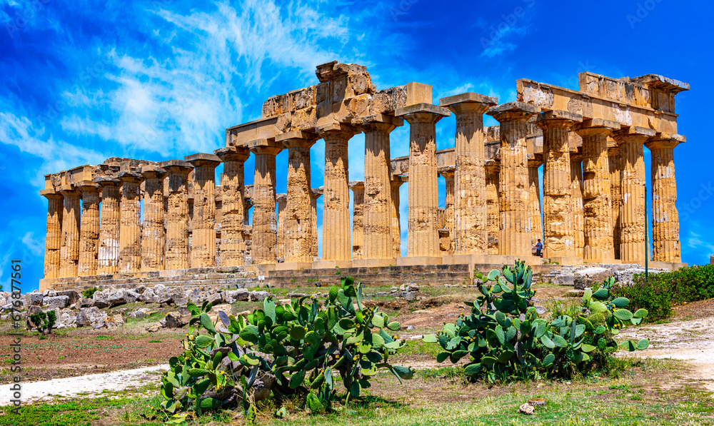 The Temple of Hera at Selinunte. Sicily in Italy