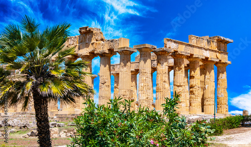 The Temple of Hera at Selinunte. Sicily in Italy