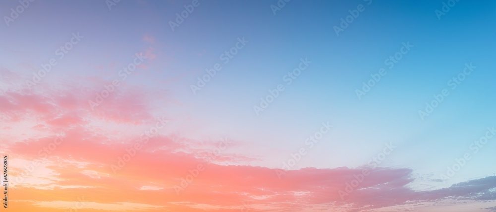 A magical gradient of colors in a calm sunset A magical gradient of colors in a calm sunset