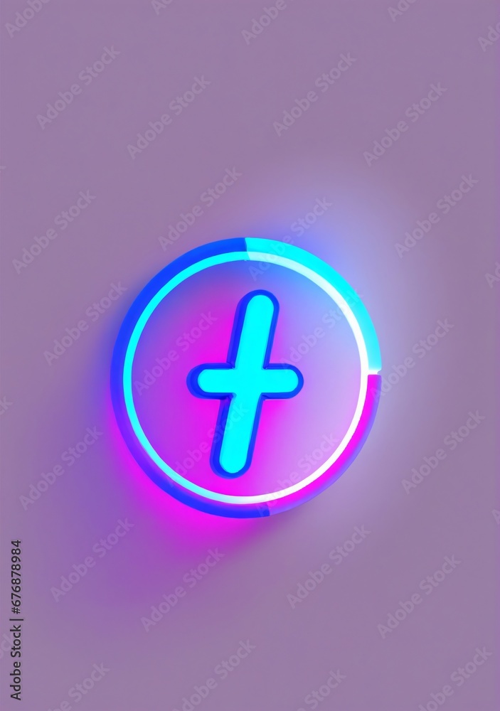 Neon Light Refresh Icon Isolated On A White Background Neon Light Refresh Icon Isolated On A White Background