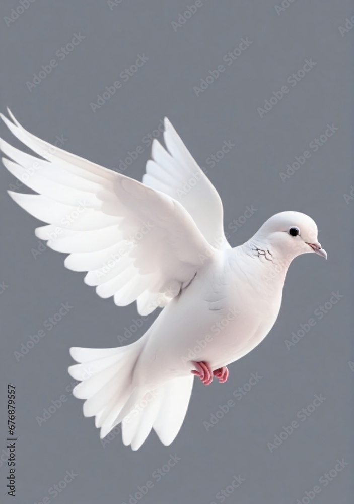 Fototapeta premium Dove Isolated On A White Background
