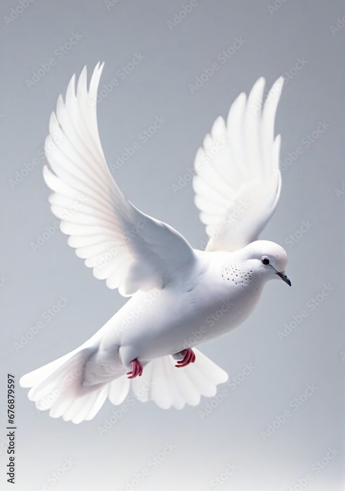 Obraz premium Dove Isolated On A White Background