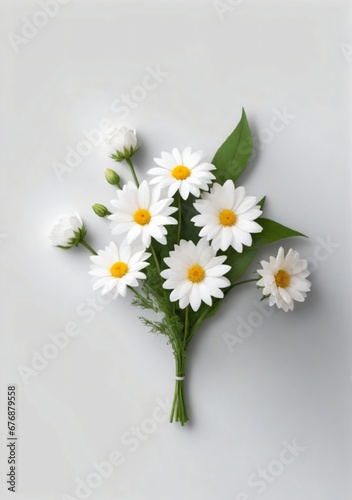 Bunch Of Flowers Isolated On A White Background