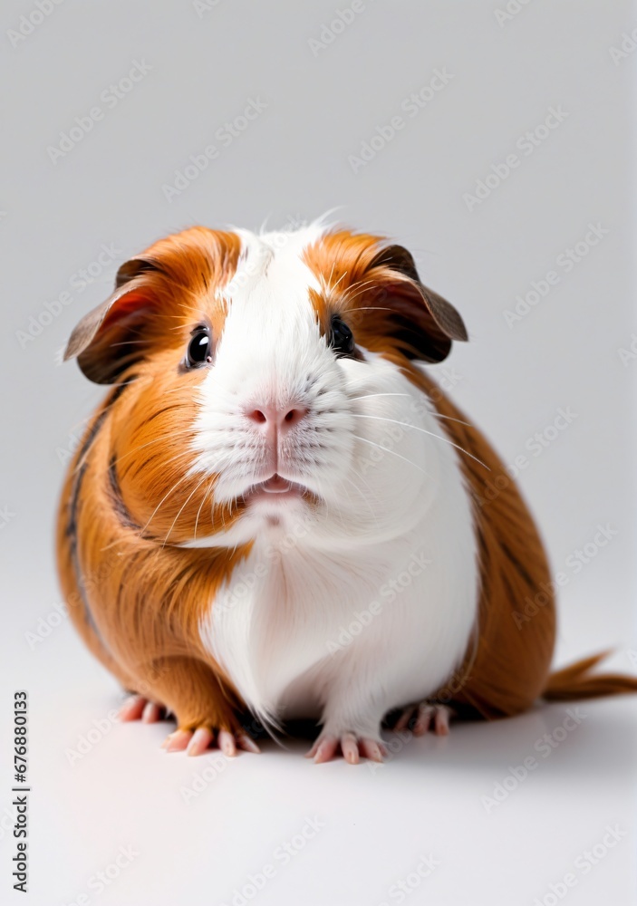 Guinea Pig Isolated On A White Background Guinea Pig Isolated On A White Background
