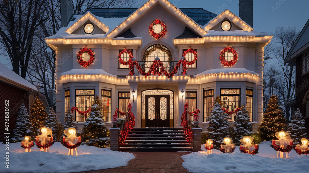 house decorated for christmas with amazing decorations and led lights house decorated for christmas with amazing decorations and led lights