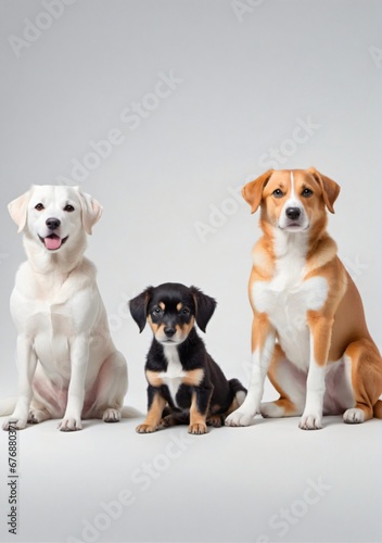 Dogs Isolated On A White Background