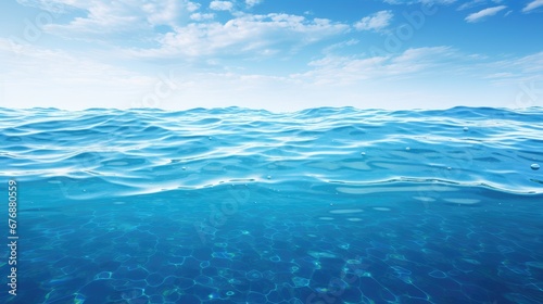 Aquatic serenity! Blue water background, a symbol of tranquil beauty. Invest © pvl0707