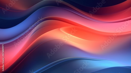 Gradient background with wavy shapes.Generative AI