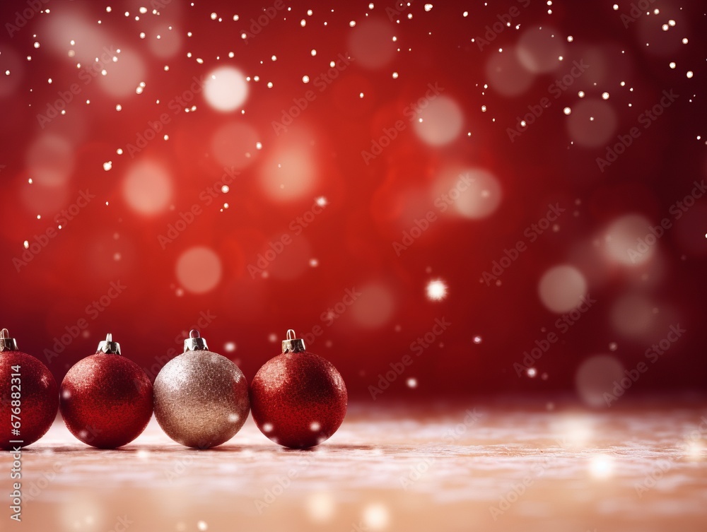 Fototapeta premium Christmas background red background Happy New Year