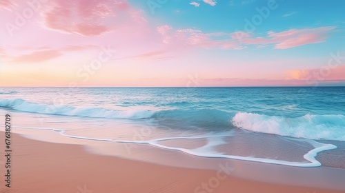 Beautiful Panorama beach landscape sunset