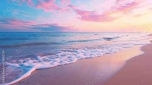 Beautiful Panorama beach landscape sunset
