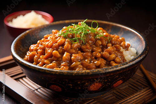 Natto - Japan - Fermented soybeans with a sticky texture, often eaten for breakfast