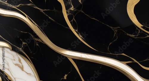 black and gold marble background