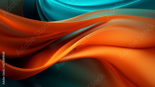 Bright draped silk backdrop. Satin luxury curtain background. Shiny liquid fabric.
