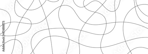 Random line pattern background. Decorative pattern with tangled curved lines. Random chaotic lines abstract geometric pattern vector background.	
