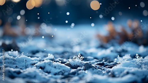 Winter snowy background with snowdrifts © aviavlad