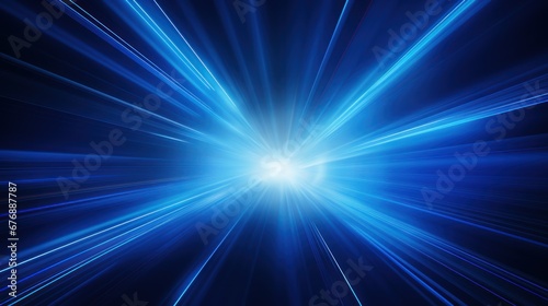 future, energy technology concept. Digital image of striped light rays with blue light.