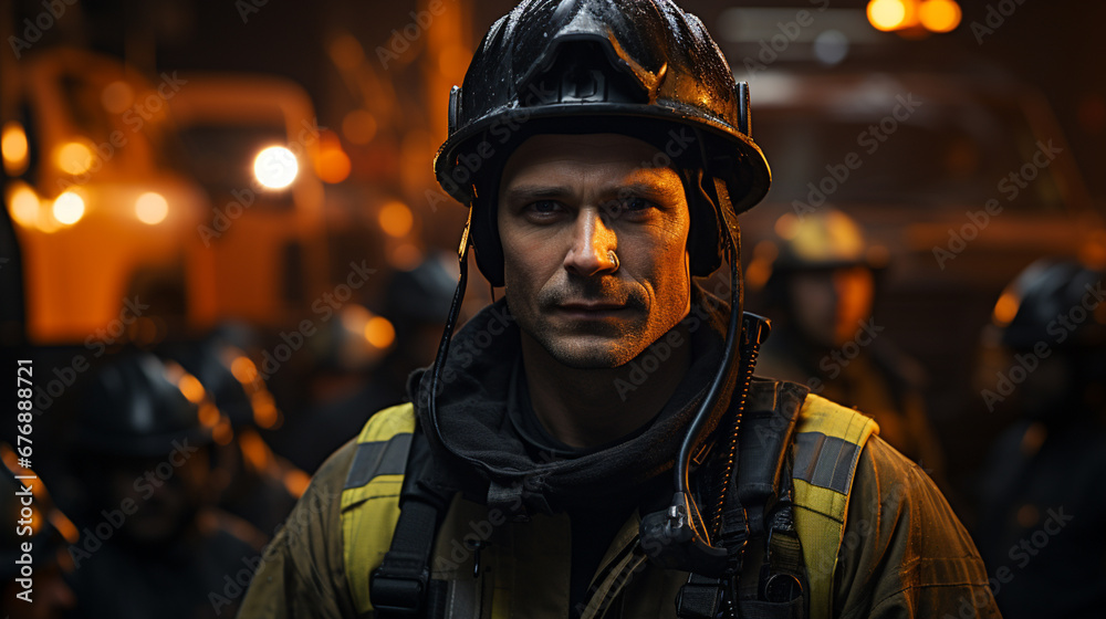 Firefighter portrait.