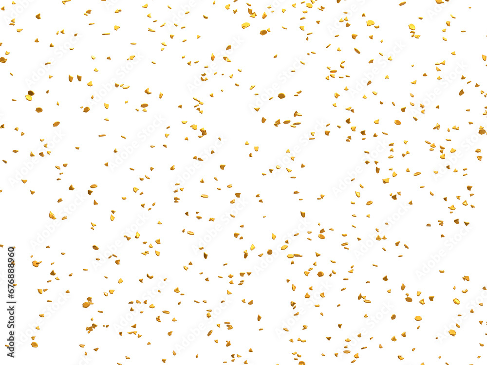 Realistic Golden Confetti and serpentine explosion For The Festival Party Ribbon Blast Carnival Elements Or Birthday Celebration