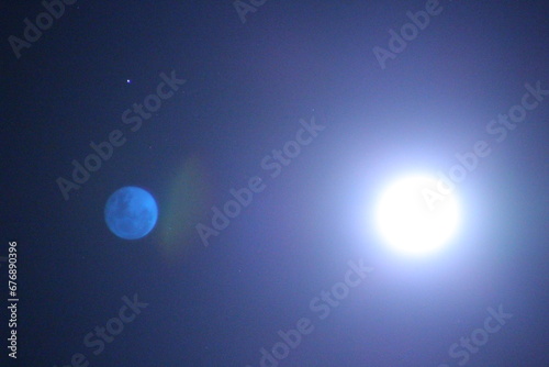 満月　ダブルムーン　二つの月 © blue moon dragon  