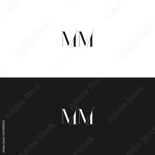 MM logo. M M design. White MM letter. MM, M M letter logo design. Initial letter MM linked circle uppercase monogram logo. M M letter logo vector design. 