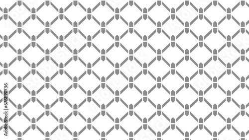 Grey and white ornament mesh pattern