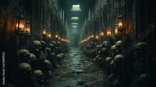 Scary way with skulls. © andranik123