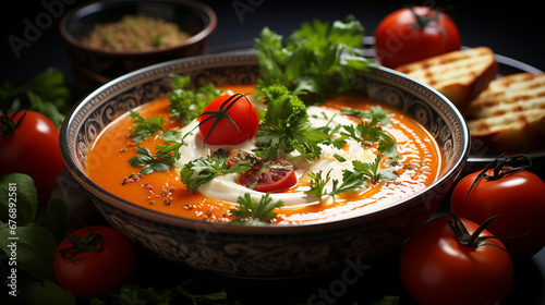 Traditional tomato soup.