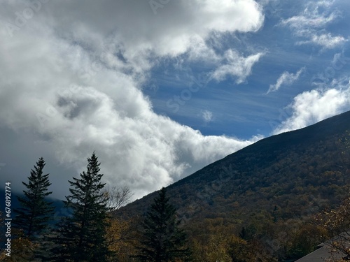 clouds in the mountains