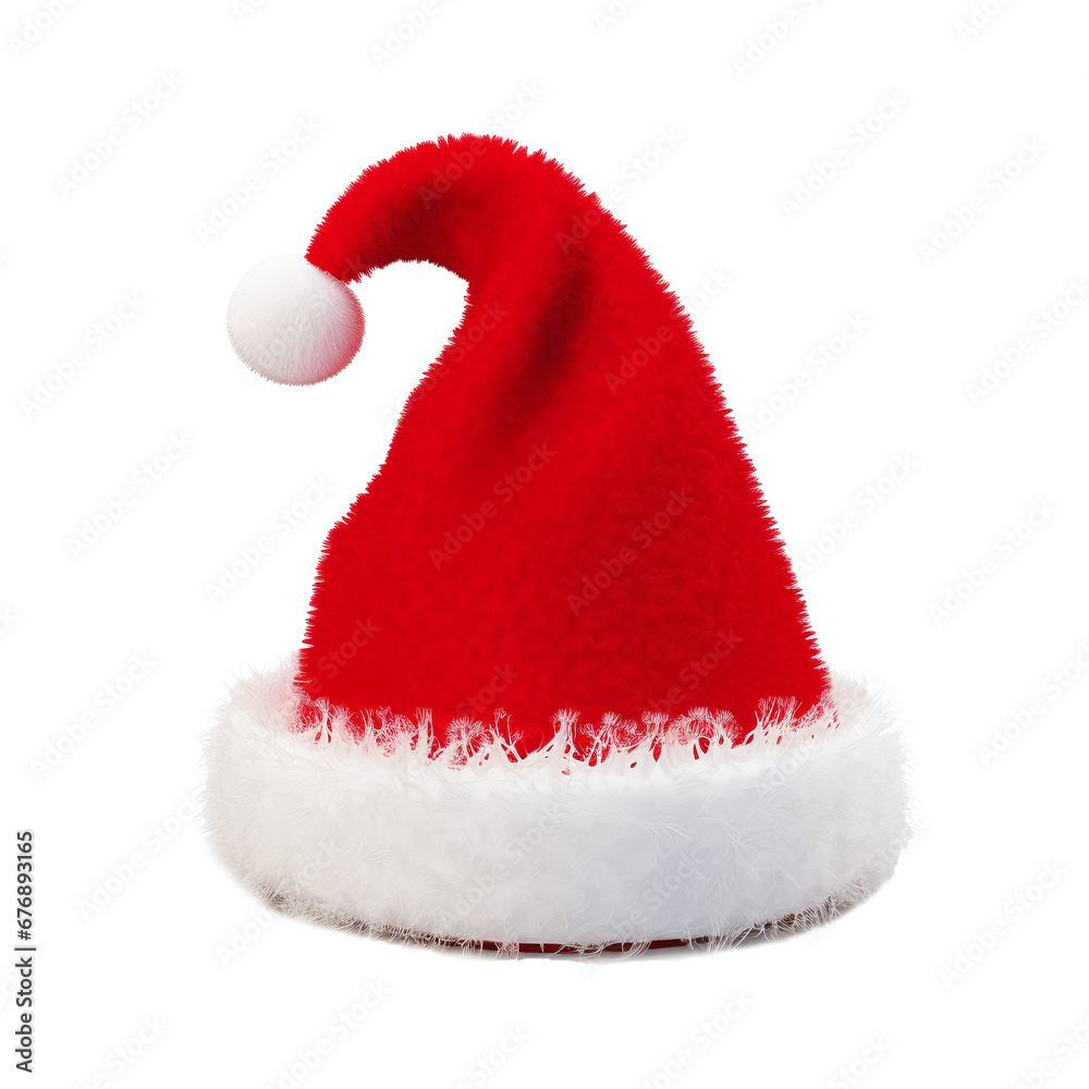 Close up of santa claus hat. isolated on transparent background PNG. Close up of santa claus hat. isolated on transparent background PNG.