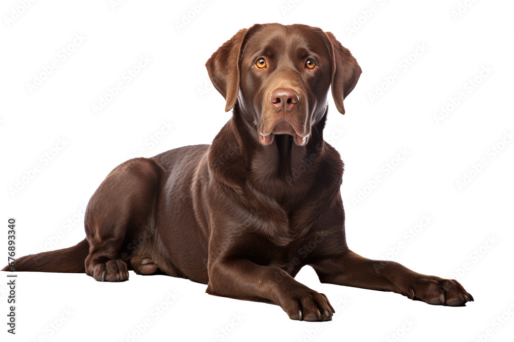 Labrador Retriever on transparent wallpaper