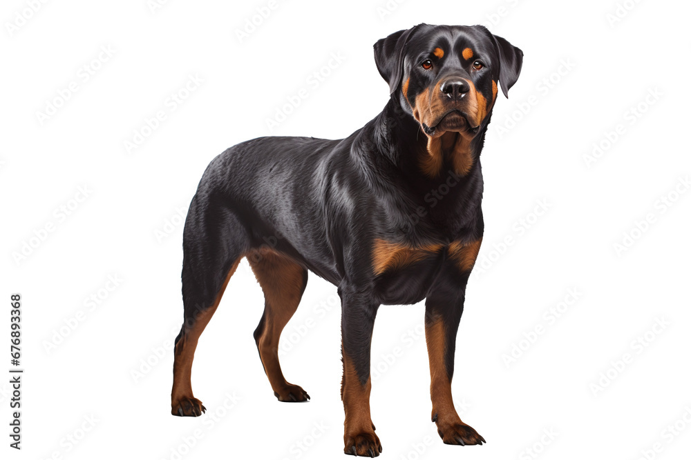 Rottweiler on transparent background PNG