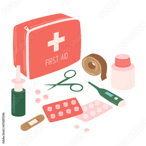 First Aid Kit Illustration