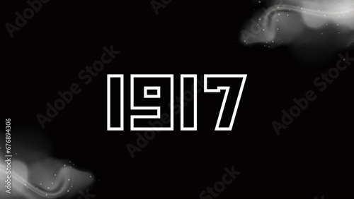Naklejka 1917 New Year Creative Design Concept - 3D Rendered Image