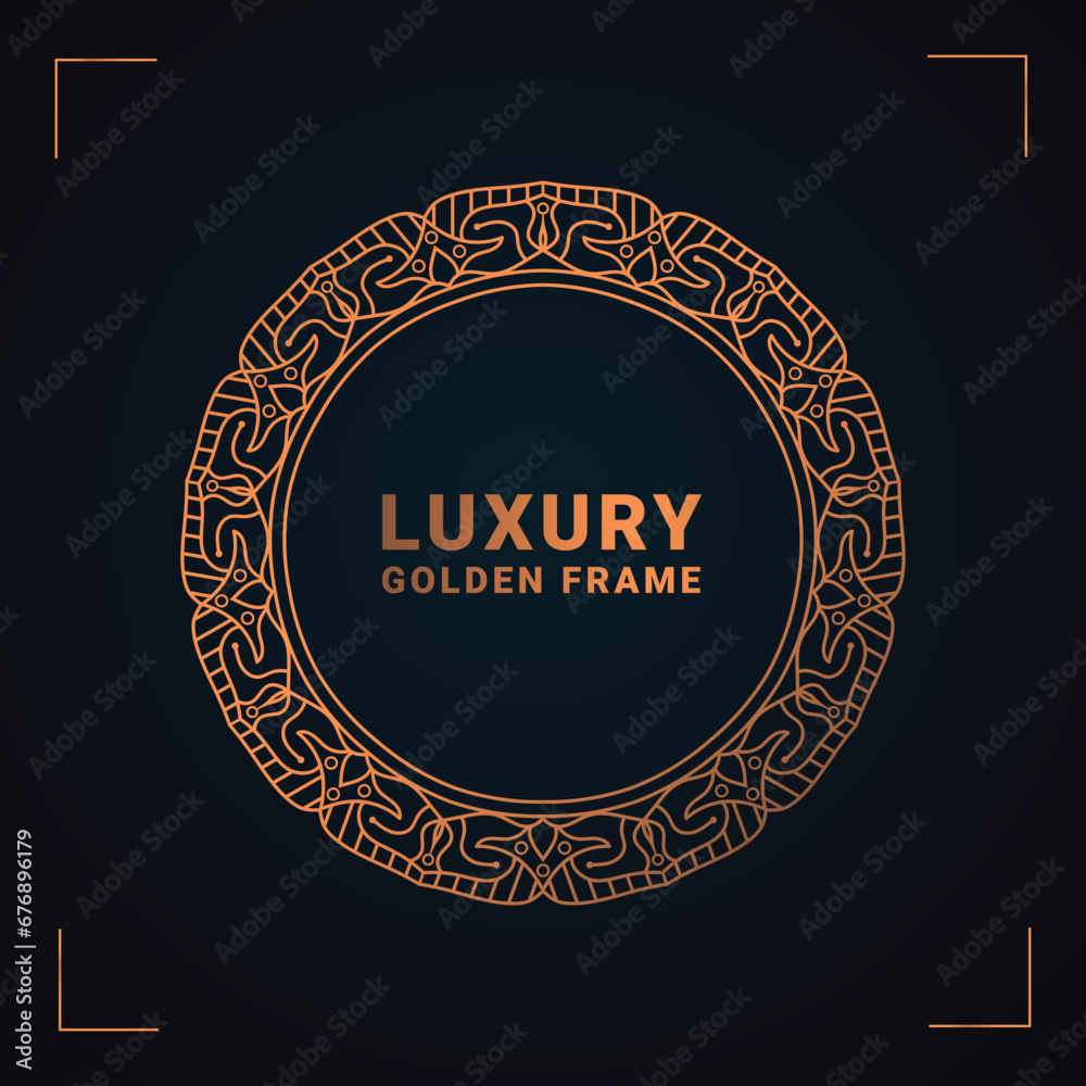 Golden Luxury ornamental mandala background
