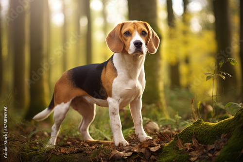 Beagle dog outdoors © Veniamin Kraskov