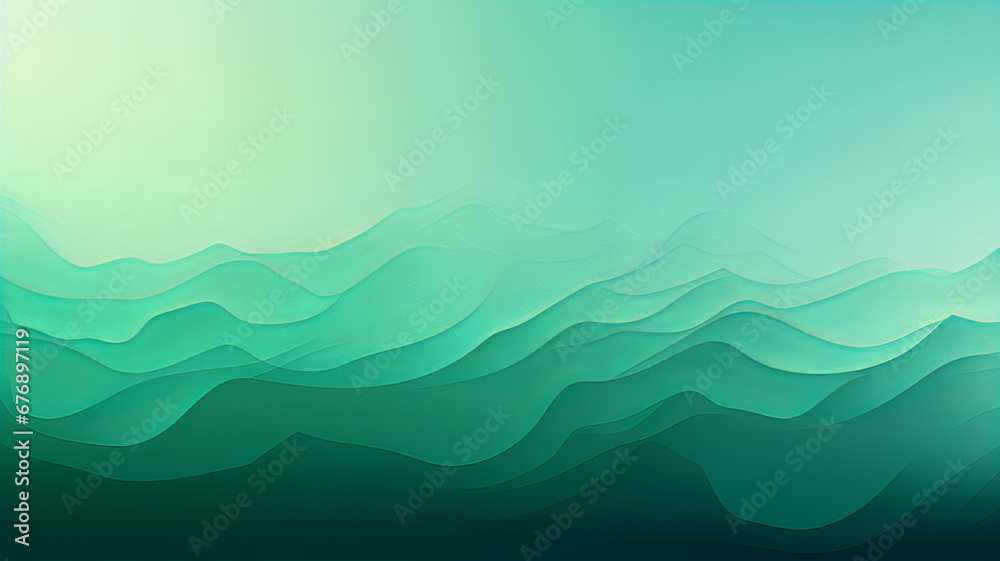 abstract wave in light pastell and dark green colors, in the style of subtle gradients