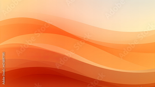 abstract wave in bright light and dark orange colors, in the style of subtle gradients